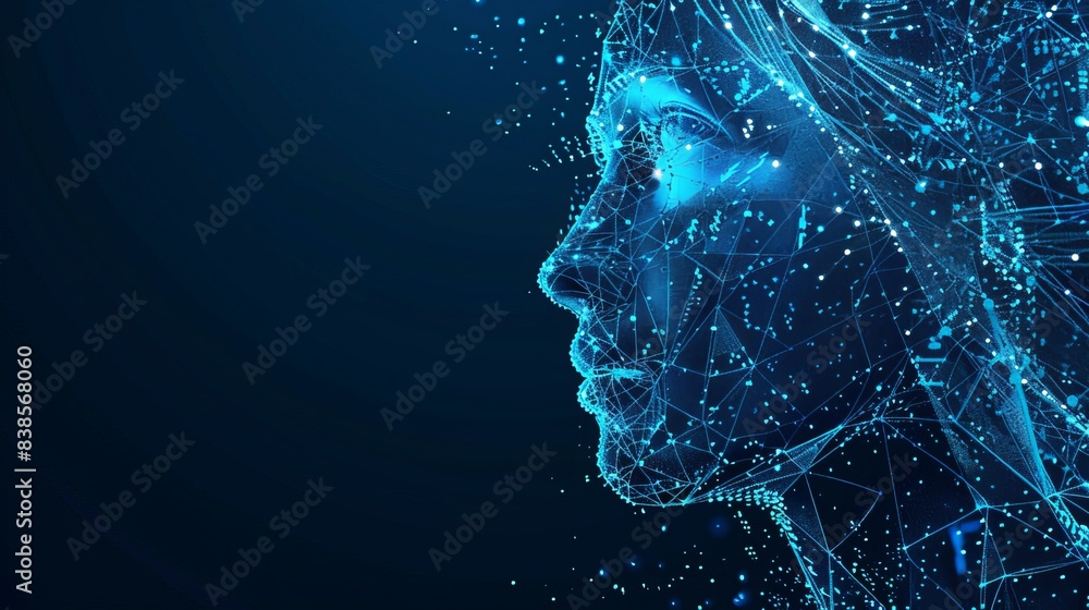 Poster ai artificial intelligence concept deep learning and digital transformation