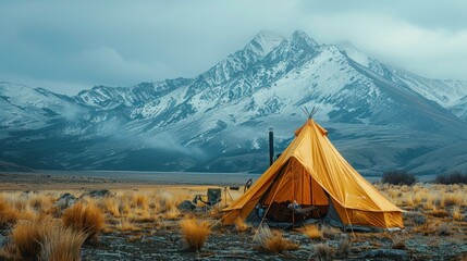 Our tent was located at the foot of the mountain with beautiful views