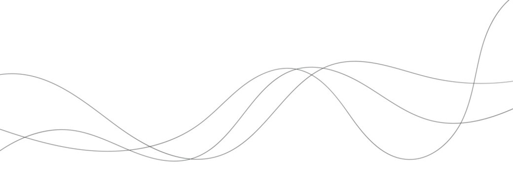 Wave lines vector illustration. Curve wave seamless pattern. Line art striped graphic template.