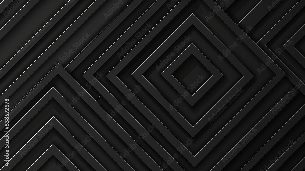 Poster geometric pattern with stripes seamless vector background with black texture