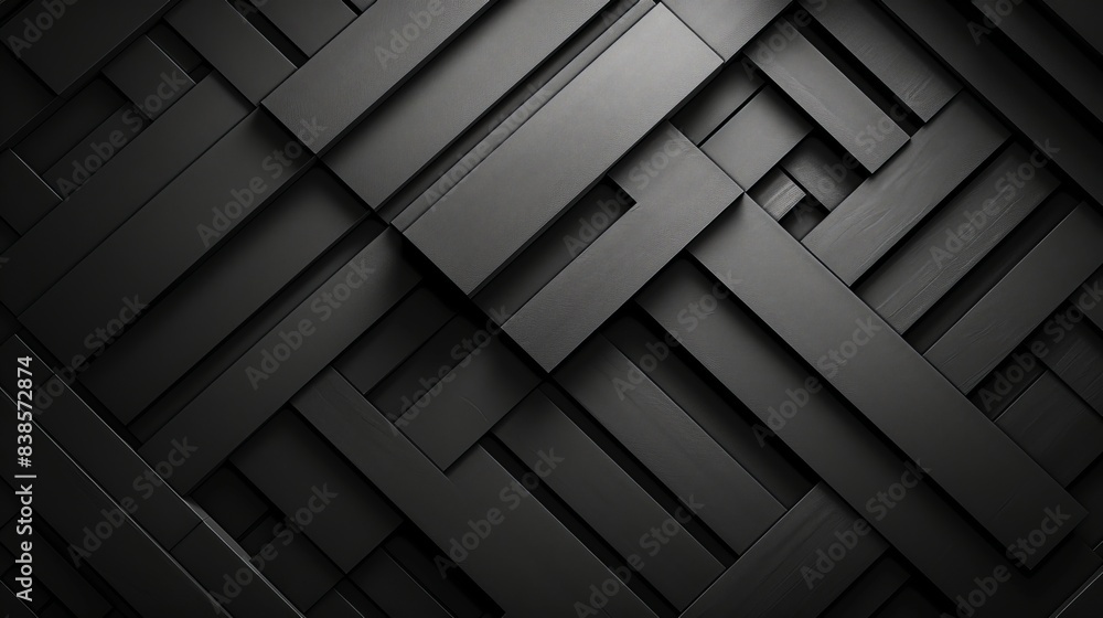 Poster geometric pattern with stripes seamless vector background with black texture