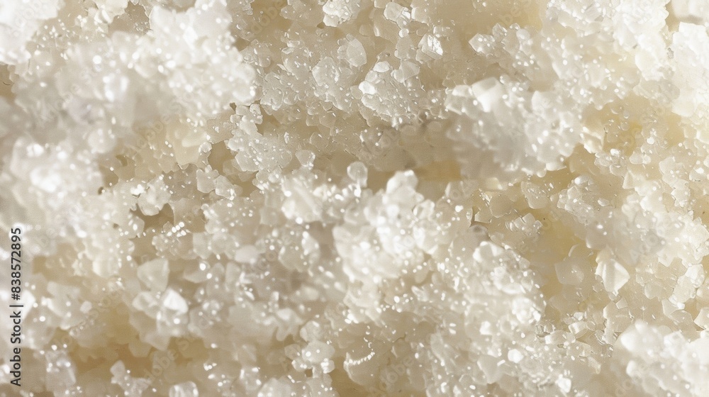 Poster a tightly packed of sugar granules creating a bumpy and grainy surface