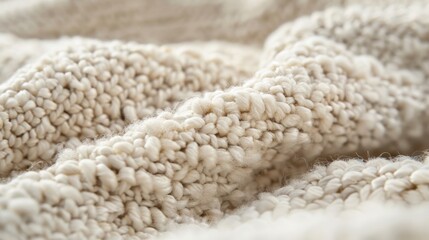 Tiny loops of wool intertwine resembling a fluffy cloud of warmth and giving this fabric a unique and inviting texture
