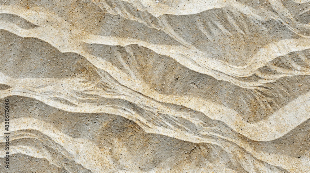 Poster a mix of smooth and rough textures as the hardpacked sand rises and falls in gentle waves creating a