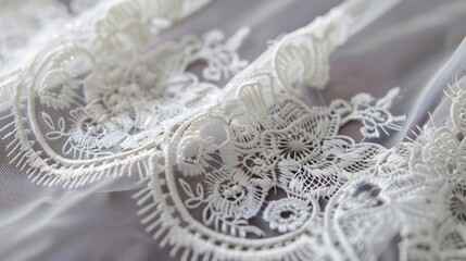 Obraz premium The laces intricate design is revealed in stunning detail with every delicate thread and intricate loop adding to its timeless elegance
