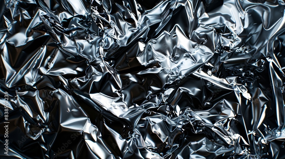 Aufkleber twisted layers the foil is crinkled in layers with each one twisted and turned in different directio