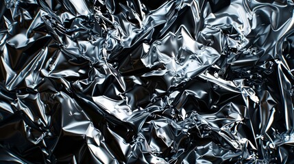 Twisted Layers The foil is crinkled in layers with each one twisted and turned in different directions resulting in a chaotic and mesmerizing texture