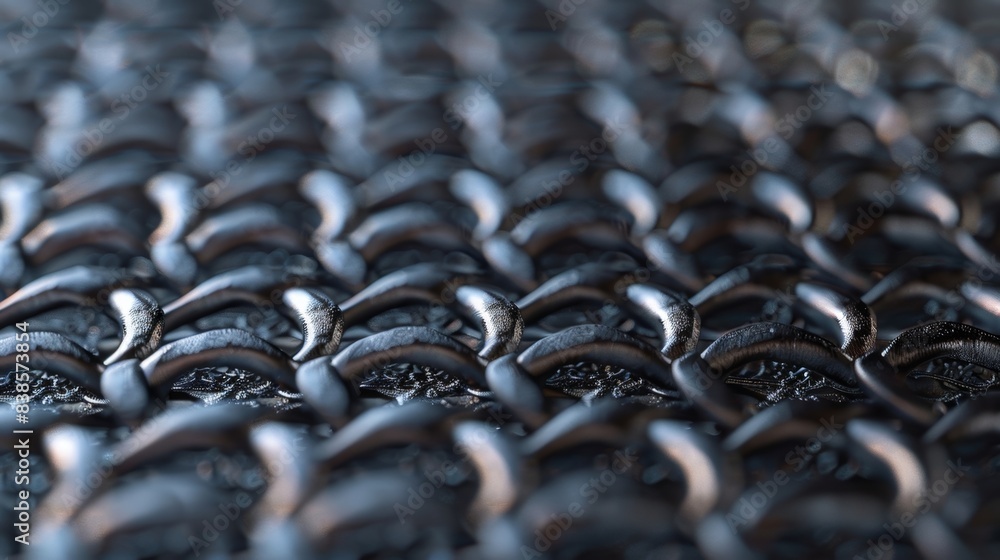 Poster the closeup view of a tightlyknit netting featuring an interlocking pattern of circles that give off