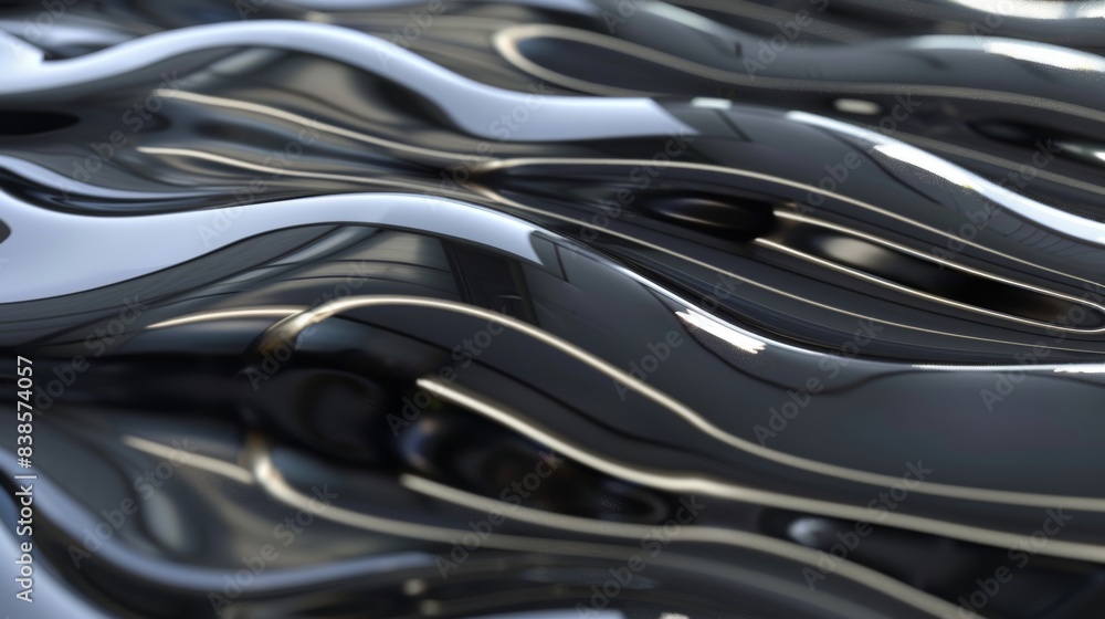Poster a closeup of a glossy plastic panel with a smooth but bumpy texture that catches the light in differ