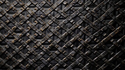 A highly textured rubber mat with an intricate lattice pattern the delicate lines and curves weaving together to form an elegant and refined texture