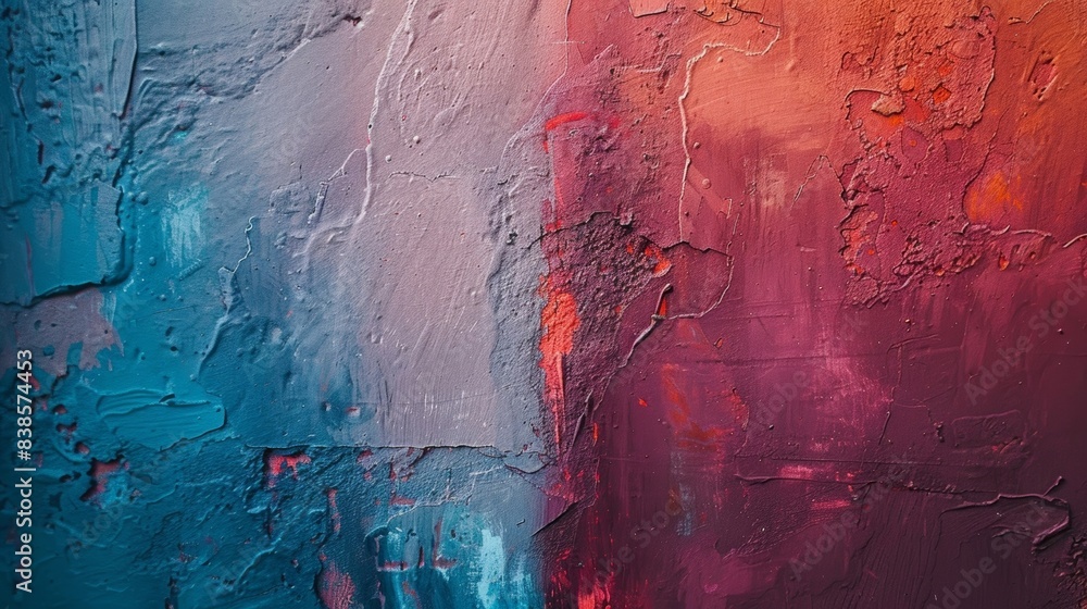 Aufkleber a closer look at the matte painted wall showcases the different layers of colors used to achieve a d