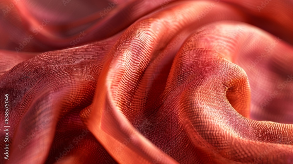 Poster rippled folds on the fabric create a rippled effect adding visual dimension and drama