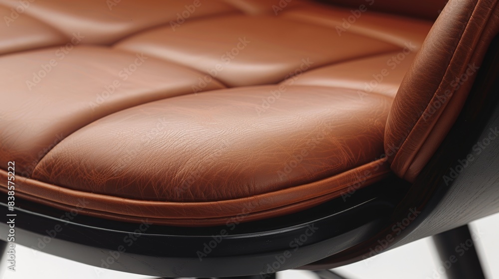 Poster the seat cushion showcases a uniform grain pattern creating a sleek and streamlined appearance