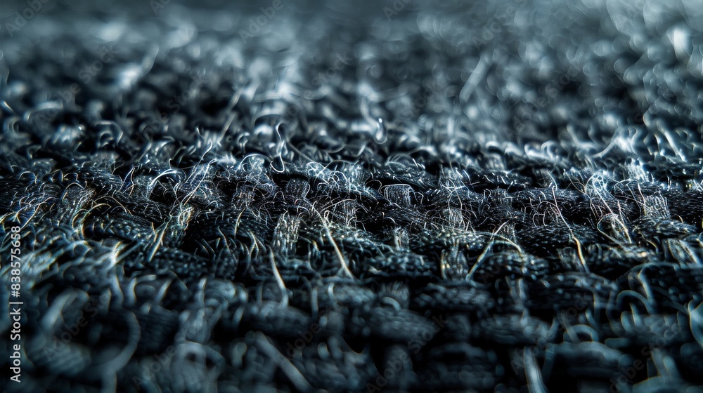 Poster the individual fibers of the material can be seen in this closeup image each one contributing to the