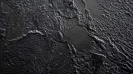 Fototapeta premium A textured surface of matte black metal featuring a deep dark hue with a smooth velvety finish