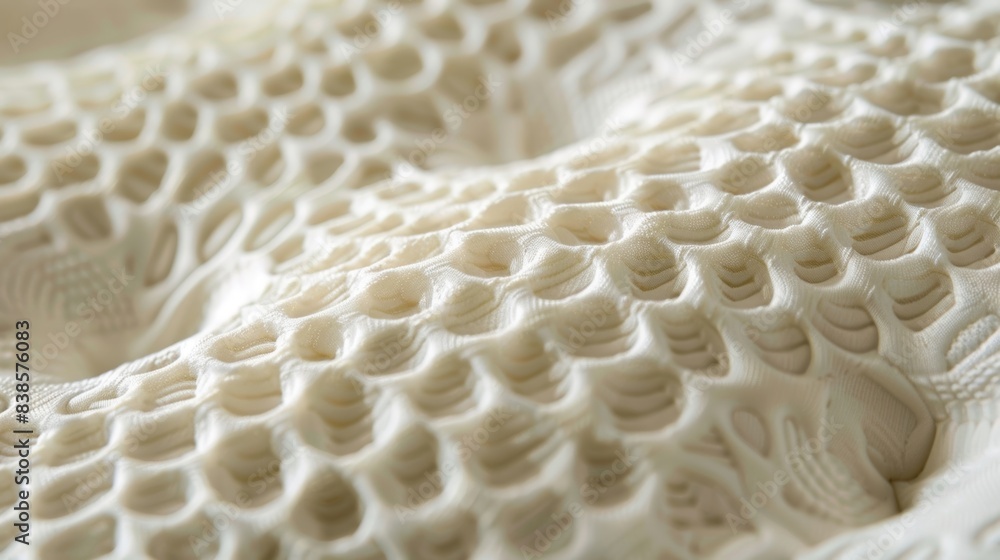 Poster a closeup of a smart fabric showcases a unique texture resembling the bumpy and tactile feel of a ra