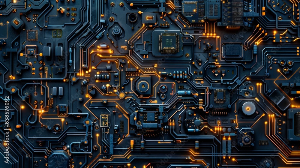 Poster intertwining circuitry upon closer inspection the intricate design of the drones body reveals a comp