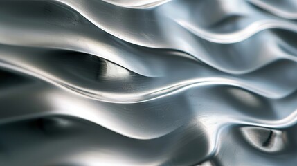 The embossed waves on this aluminum evoke a sense of movement and fluidity creating a visual contrast against the solid metal material