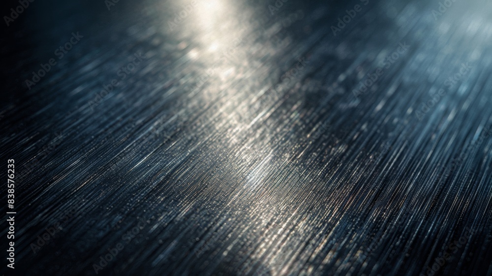 Poster a closeup of a metallic material with a brushed finish giving the appearance of a smooth durable lit