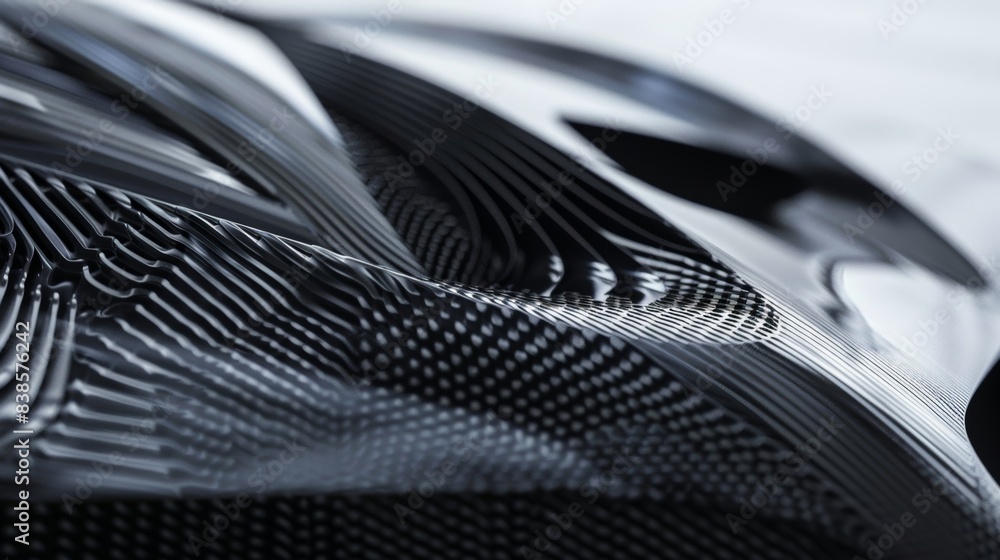 Poster tracing a finger along the smooth and cool surface of the fins the intricate details of their design
