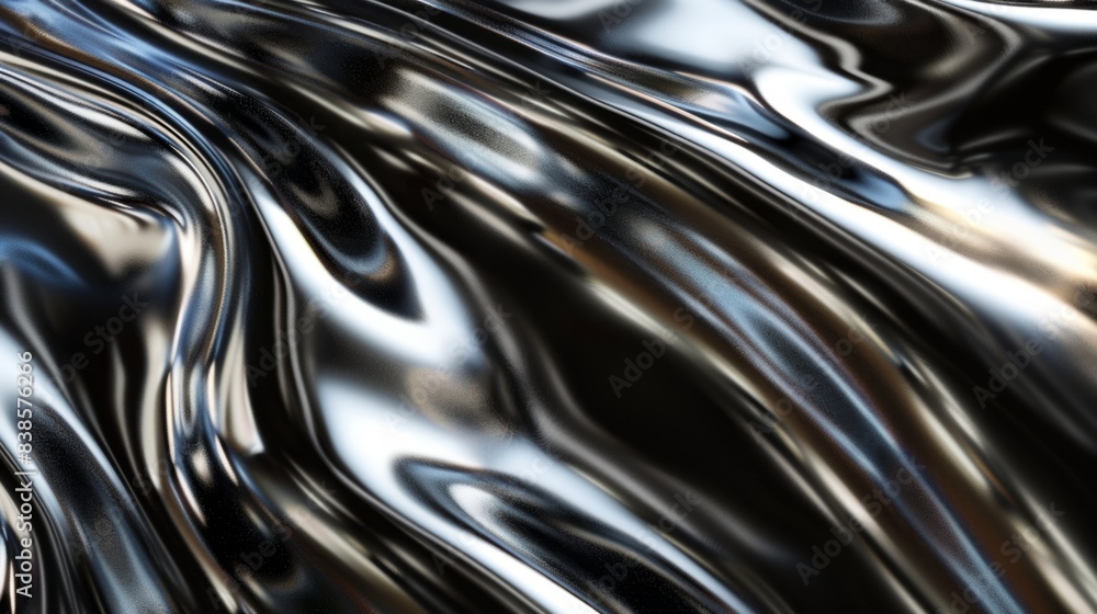 Poster the contrast between light and dark creates depth in this macro texture shot of highly polished chro