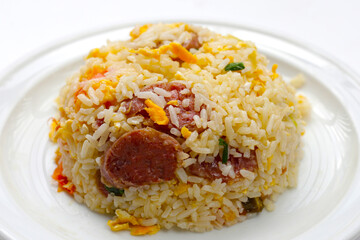 Thai fried rice with sour pork