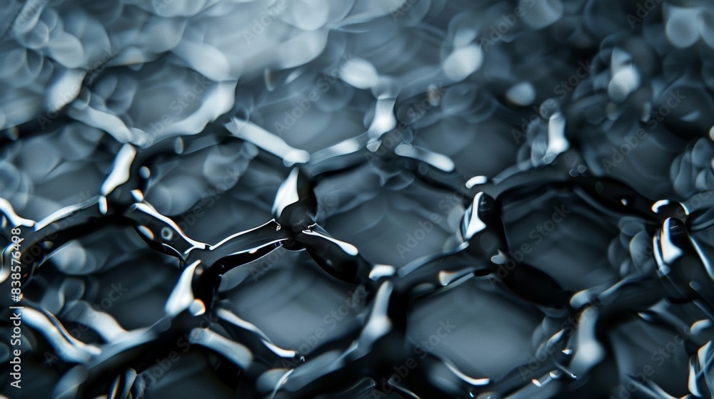 Poster with a semimetallic luster this closeup texture reveals the intricate network of nanomaterials formi