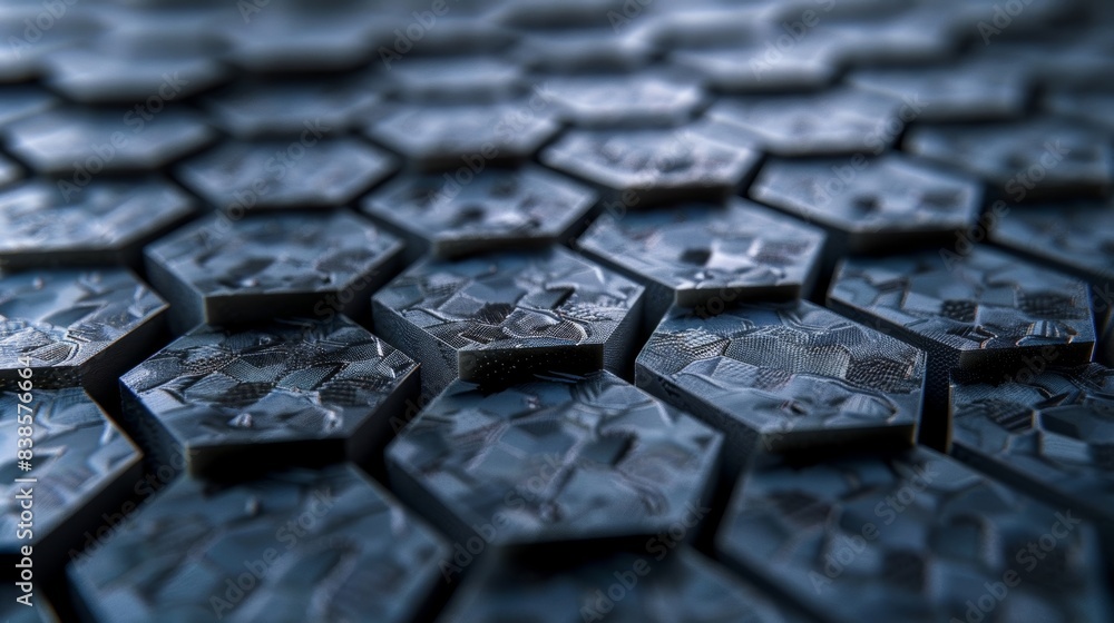 Poster a closeup of the thin yet strong and flexible graphene sheets layered together to form the outer cas