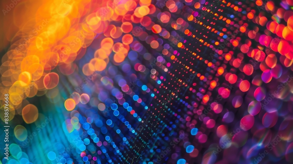 Poster a texture of minute tightly packed quantum dots forming an almost mosaiclike surface on a display sc