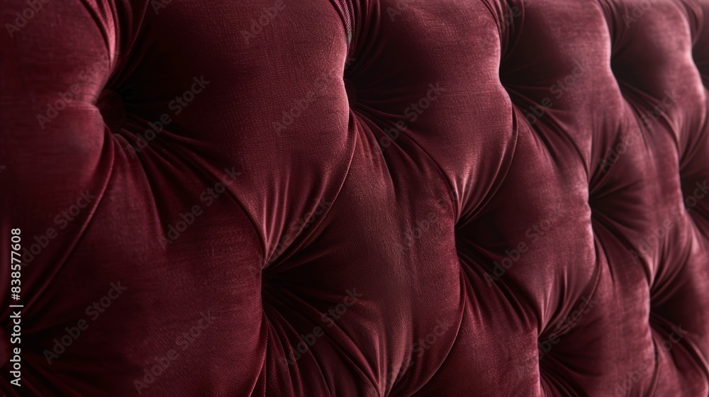 Poster deep maroon velvet with raised diamondshaped tufting adding depth and dimension to the headboards su