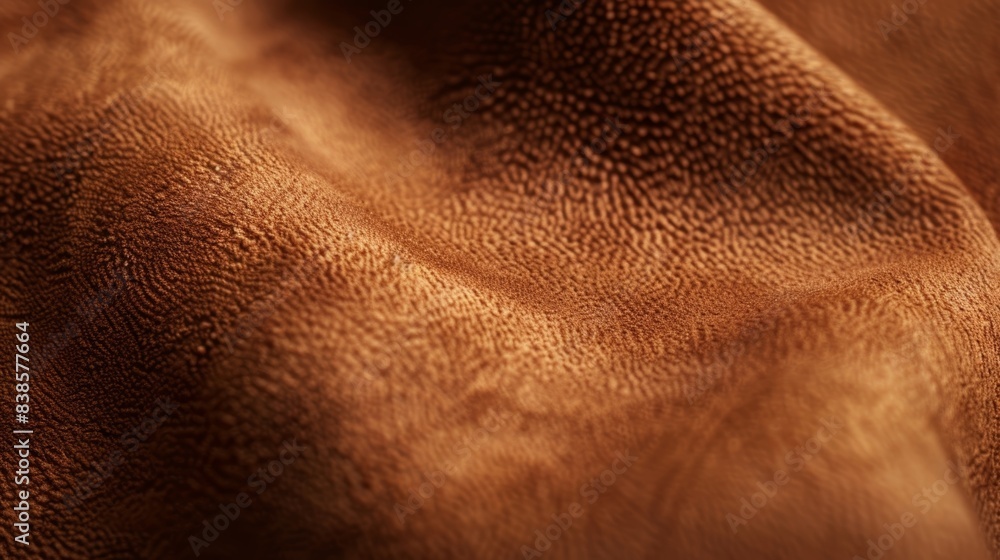 Poster fine grain a detailed closeup showcases the fine grain of suede fabric with closely packed fibers cr