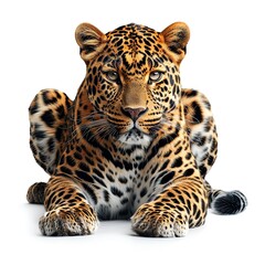 picture of a leopard on a white background