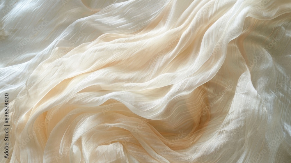 Poster the fine gauzy texture of silk habotai is evident in this closeup with a delicate crinkle adding dep