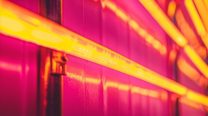 The warm and inviting texture of neon lights in shades of pink and yellow radiating a comforting and nostalgic feeling
