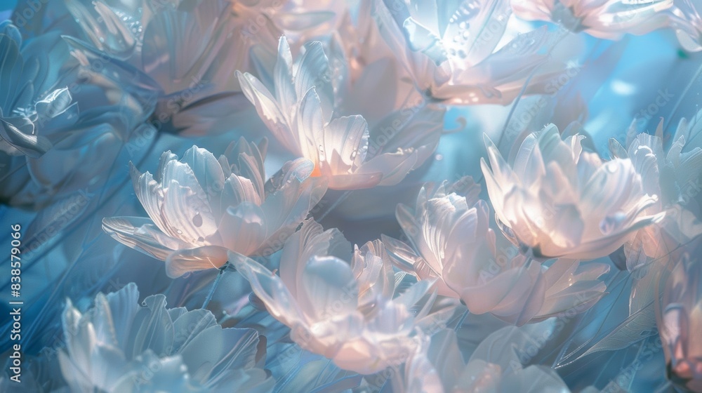Poster the petals are like tiny mirrors reflecting every light that touches them creating a dreamy ethereal