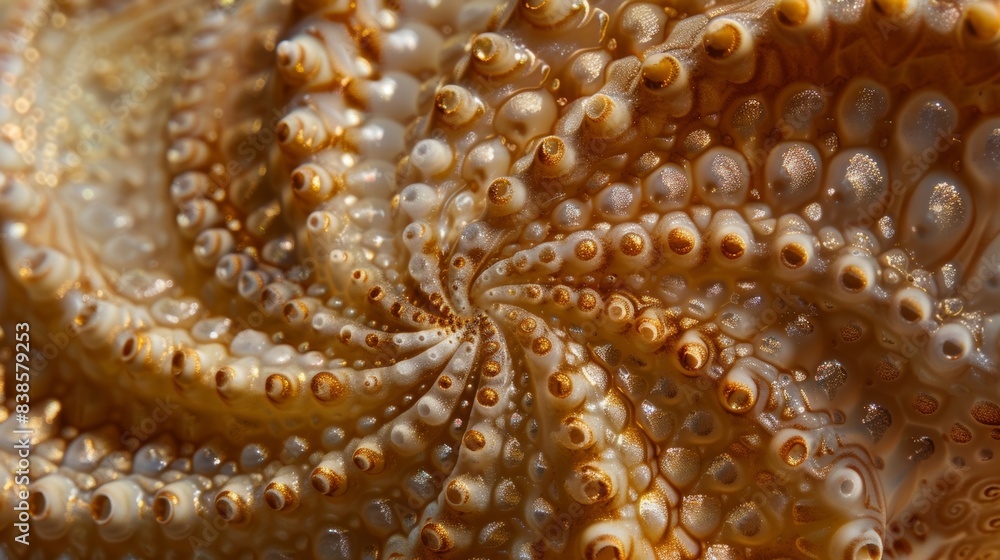 Poster whorled arms each arm of the starfish appears to have a spiral pattern almost like a fingerprint wit