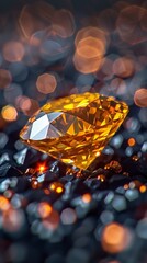 professional photo of diamond, black background, modern style, studio light, very detailed, 4K, high quality 