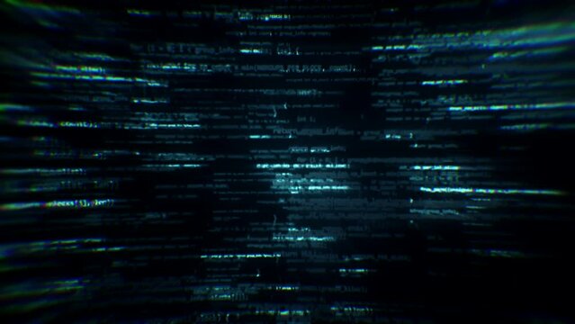 digital codes data stream graphic motion footage