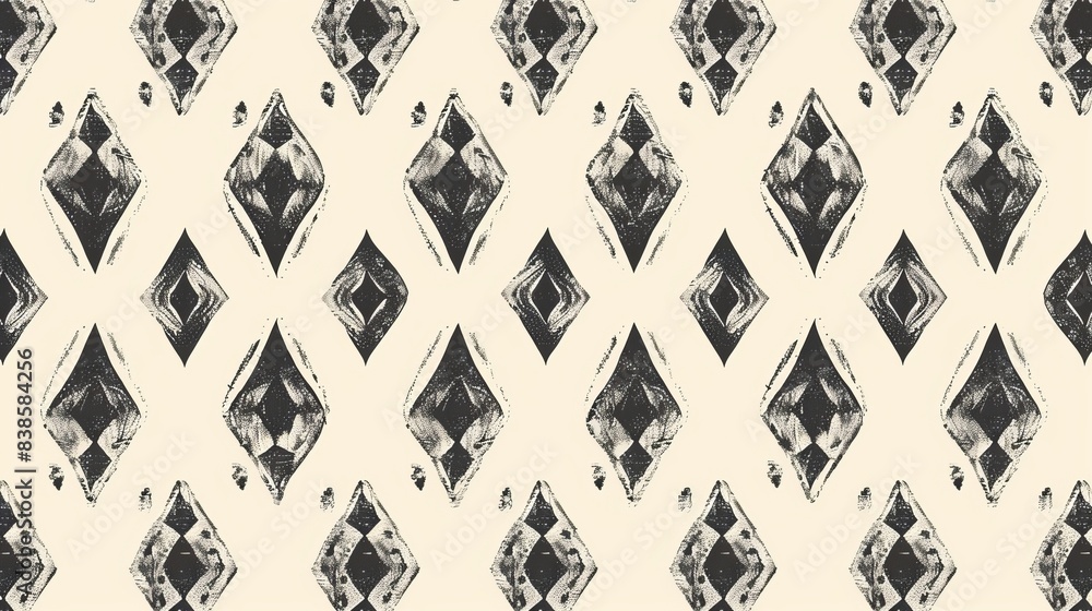 Poster vector seamless pattern with modern stylish texture repeating geometric tiles with rhombuses