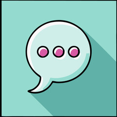 Fototapeta premium Colorful Flat Design Communication Icons Set