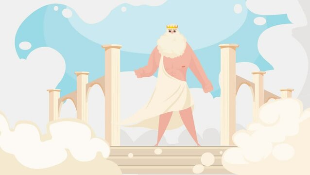 Dieu grec animation vectorielle
