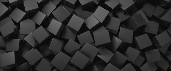 black cubes abstract geometric background wall paper