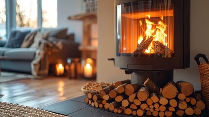  Heating with wood stove 