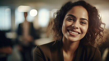 a photo of a beautiful businesswoman