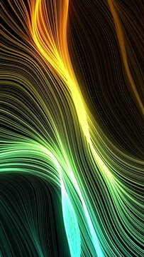 Infinite loop of Colorful VJ light waves abstract background 2160 on 3840 high resolution