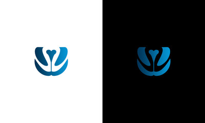 a collection of initials w logo design vector illustrations suitable for technology and business companies