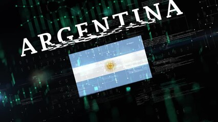 Argentina With Digital flag - Powered by Adobe