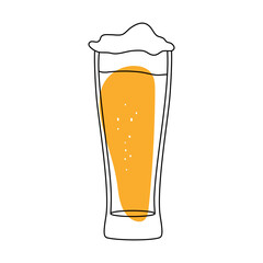 blonde ale beer glass color icon vector. blonde ale beer glass sign. isolated symbol illustration