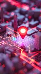 3d rendering travel and navigation planning, concept. AI generated illustration