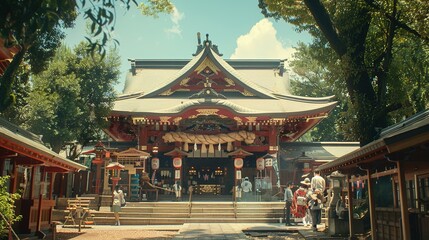 Iconic Scenes from Japanese Shrines and Festivals